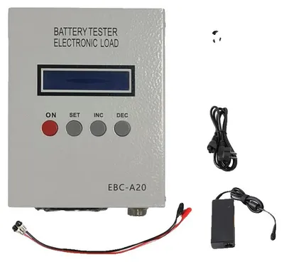 Zdjęcie produktu dla Tester pojemności akumulatorów, ładowanie 5 A, rozładowanie 20 A, zakres napięcia 0,00–30,00 V, , bardzo precyzyjny pomiar