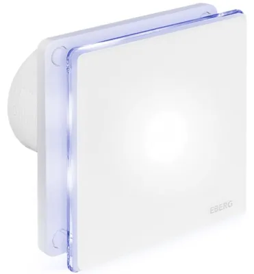 Zdjęcie produktu dla EBERG EVO 100 L Wentylator Łazienkowy 100 mm LED Klapa Zwrotna Biały