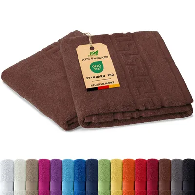 Produktbild von 2er-Set ARIZONA Handtuch-Serie – 700 g/m² Frottier in 9 Größen verfügbar, Größe: 2er-Set Duschvorleger 50x70 cm, Farbe: Schokobraun