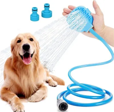 Produktbild von Waschhandschuh Duschkopf für Hunde mit Silikonhandschuh Sprühkopf Brause