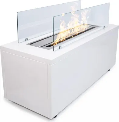 Immagine prodotto di Camino a bioetanolo da terra per interno esterno CARAVAGGIO Bianco L100xP40xH40 cm