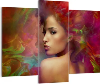 Produktbild von Bild auf Leinwand - Leinwandbild - frau gesicht - 130x100cm - Wand Bild - Wanddeko - Wandbilder - Leinwanddruck - Bilder - Kunstdruck - Wanddekoration - Leinwand bilder - Wandkunst - CB130x100-3735