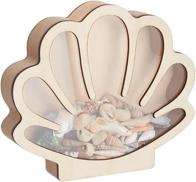 Image de Vitrinedoos - Coffret de 7 pièces - Environ 15 cm - Bois - Transparent
