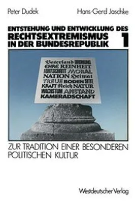 Obrázek produktu pro Entstehung und Entwicklung des Rechtsextremismus in der Bundesrepublik