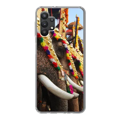 Produktbild von MuchoWow® Handyhülle Schutzhülle Hülle für Samsung Galaxy A32 5G Elefant - Parade - Tiere Silikon Softcase Handy Hülle - Softcase