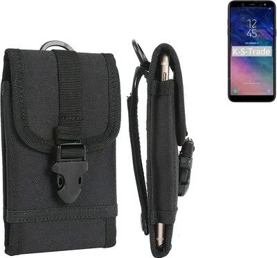 Produktbild von K-S-Trade Handyhülle kompatibel mit Samsung Galaxy A6 Plus (2018) Gürteltasche Holster Handytasche Gürtel Tasche Schutzhülle Robuste Handy Schutz