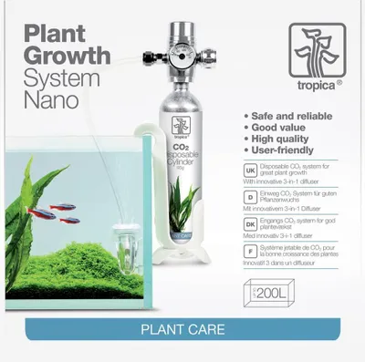 Produktbild von Tropica CO2 Set Anlage - Düngung für Pflanzen bis 200l Aquarien Nano Becken