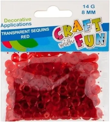Immagine prodotto di Paillettes trasparenti 8 mm rosso