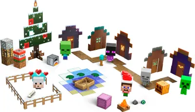 Immagine prodotto di Calendario dell'Avvento Minecraft Mob Head Minis
