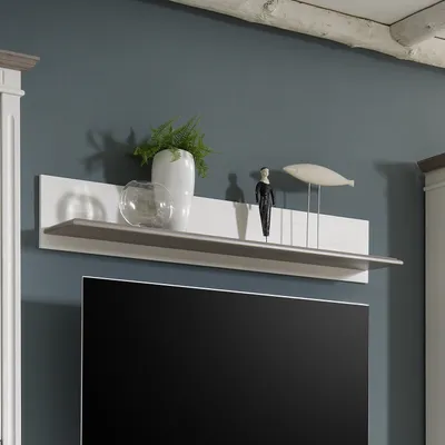 Produktbild von Wandboard grau weiß Massivholz 144 cm CORDOBA