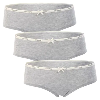 Produktbild von Celodoro Damen Panties Lady (3er Pack), Hipster Panty mit dezentem Webgummi - Grau L