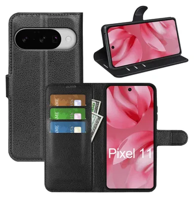 Produktbild von Klapphülle für Google Pixel 11 - Handy Tasche mit Kartenfach, Hülle Schwarz