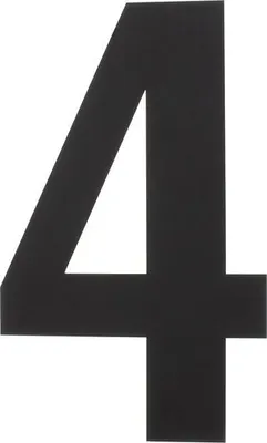 Produktbild von Hausnummer 4 XL 300x2mm Edelstahl mattschwarz