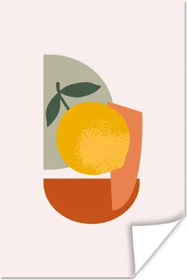 Produktbild von MuchoWow® Poster Zitrone - Früchte - Farben 120x180 cm - Kunstposter
