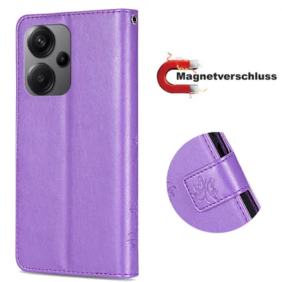 Produktbild von Hülle Xiaomi Redmi Note 13 Pro+ Handy Tasche Handyhülle Wallet Case Flip Cover Lila