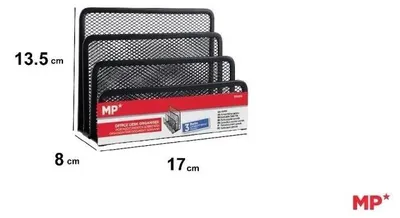 Image de Organisateur de bureau en maille métallique noir