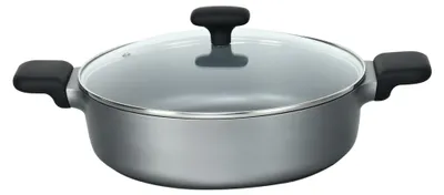 Sauteerpfanne 28 cm, Gusseisen-Aluminium, antihaftbeschichtet, braun