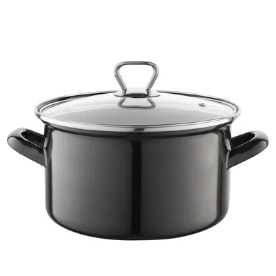 Obrázok produktu pre TOPF Smaltovaný hrniec s pokrievkou 3,3 l Indukčný retro hrniec PLESZEW METALICO