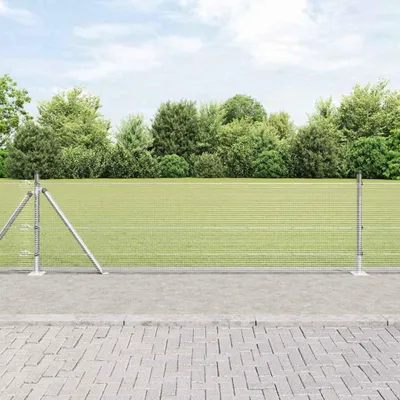 Obrázok produktu pre Maison Exclusive - Stĺp na plot. Strieborná 10 x 0,4 m (12 x 12 mm pletivo) Oceľ