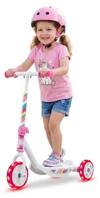 Produktbild von KOMFOTTEU Kinderroller mit 3 LED leuchtende Rädern