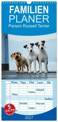 Produktbild von Familienplaner 2027 - Parson Russell Terrier mit 5 Spalten (Wandkalender, 21 x 45 cm) CALVENDO