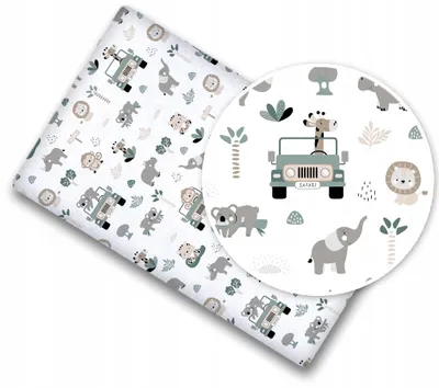 Produktbild von Spannbettlaken für das Babybett Spannbetttuch 140x70 Auf Safari