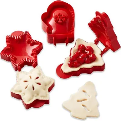 Obrázok produktu pre sada 3 formičiek na linecké sušienky, formičky na cesto - rukavica, snehová vločka, Xmastree, vianočné sušienky, formičky na sušienky - JOYPIE