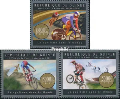 Produktbild von Briefmarken Guinea 2012 Mi 9507-9509 (kompl. Ausgabe) postfrisch Radfahren