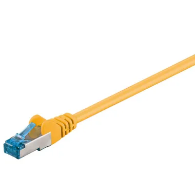 Immagine prodotto di Cavo patch CAT 6A, S/FTP (PiMF), giallo, 0,25 m - conduttore in rame (CU), guaina del cavo priva di alogeni (LSZH)