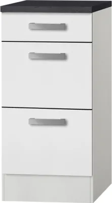 Produktbild von Optifit Auszugunterschrank Oslo214 BxTxH 40 x 60 x 84,8 cm weiß matt zerlegt KUOS U436-9+
