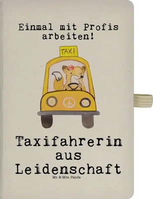 Produktbild von Mr. & Mrs. Panda Reisetagebuch Taxifahrerin Leidenschaft - Transparent - Geschenk, Skizzenbuch, Tagebuch, Notizbuch A5, Kladde, Journal
