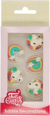 Zdjęcie produktu dla Dekoracje cukrowe FunCakes Unicorn & Rainbow (Jednorożec) 12 sztuk
