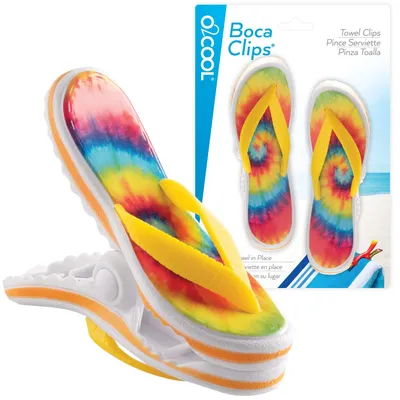 Strandlaken-Clips, Tie Dye Flip Flop, 2 Stück, Kunststoff