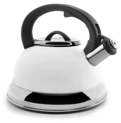 Fluitwaterketel 2,5 l Edelstahl 18/10 weiß Induktion