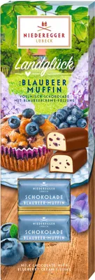 Produktbild von Niederegger Schokoladen Klassiker Typ Blaubeer Muffin Landglück 100g