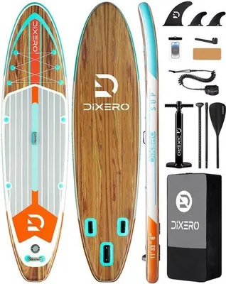 Image de Planche de paddle gonflable - Dimensions : 11 x 33 x 6 pouces - Étanche - Livrée avec des accessoires de kayak - Pour adultes