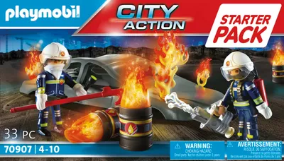 Image de PLAYMOBIL 70907 Starter Pack Exercice de pompiers