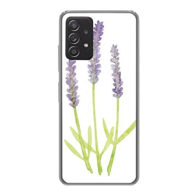 Produktbild von MuchoWow® Handyhülle Schutzhülle Hülle für Samsung galaxy a73 Lavendel - Aquarell - Pflanzen Silikon Softcase Handy Hülle - Handyhülle