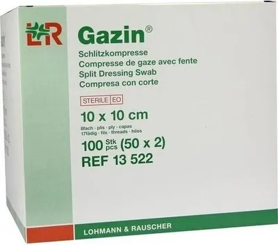 Produktbild von GAZIN Schlitzkompressen 10x10 cm steril 8fach