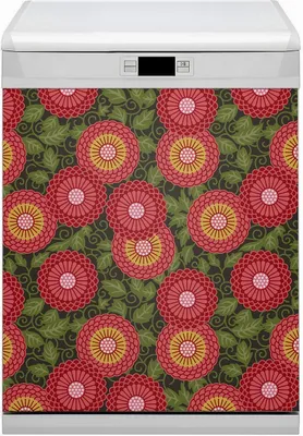 Produktbild von Abwaschbar 60x80 cm Geschirrspüle Magnetmatte Küche Dekorative  - Geometrische Blume