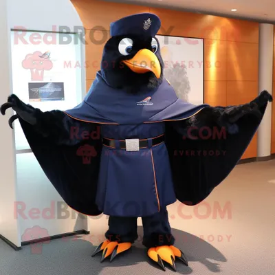 Imagen del producto de Personaje REDBROKOLY de traje de mascota Navy Crow vestido con un traje y chales