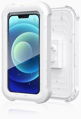 Produktbild von Allecto entfernen, da es ein Markenname ist. Plus - Wandhalter für Mobiltelefon, 480-Grad-drehbar, wasserdicht und antikondens, Touchscreen, geeignet für Dusche