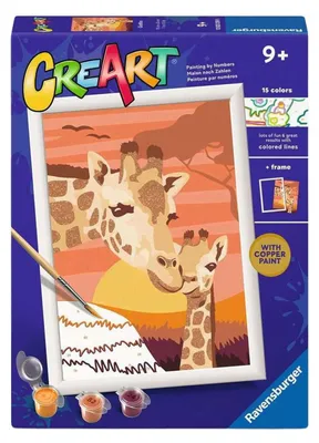 Obrázok produktu pre Ravensburger CreArt Maľovanie podľa čísiel – Žirafy