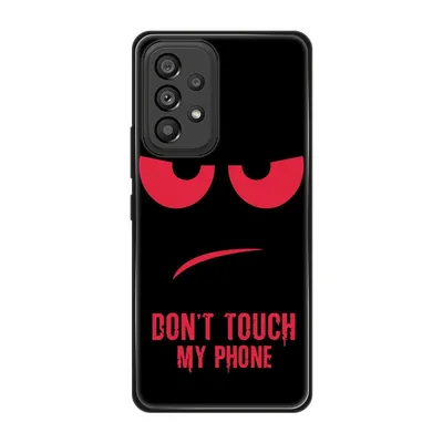 Zdjęcie produktu dla König Design Etui kompatybilne z Samsung Galaxy A53 5G Plastikowe miękkie etui na telefon - Etui na telefon komórkowy Dont Touch My Phone Red
