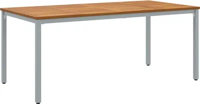Produktbild von vidaXL Tisch für Outdoor Natürlich und Grau 180 x 90 x 75 cm