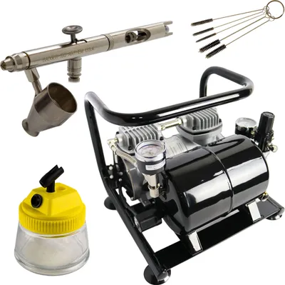 Badger 155 Set und Sparmax AC-500 Kompressor - Bodypainting Airbrush Kit 23