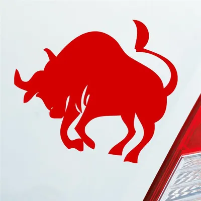 Produktbild von Auto Aufkleber Sternzeichen Stier Bulle Bull PKW Car KFZ Roller 10x9 cm Rot Sticker Heckscheibenaufkleber
