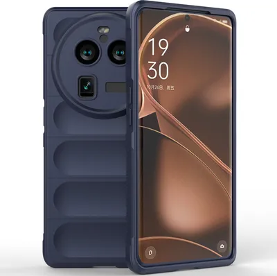 Produktbild von OPPO Find X6 Pro Hülle, Weich TPU Silikon Stossfest Anti-rutsch Schutzhülle für OPPO Find X6 Pro Dunkelblau