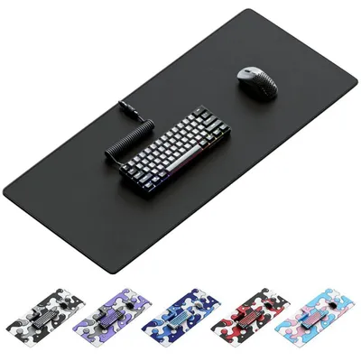 Image de Grand tapis de souris gaming XXL, antidérapant, résistant à l'eau, dimensions 81,3 x 30,5 cm, couleur noire
