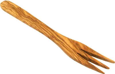 Zdjęcie produktu dla Widelec z drewna oliwnego 20 cm - neutralny smak, naturalny, wytrzymały